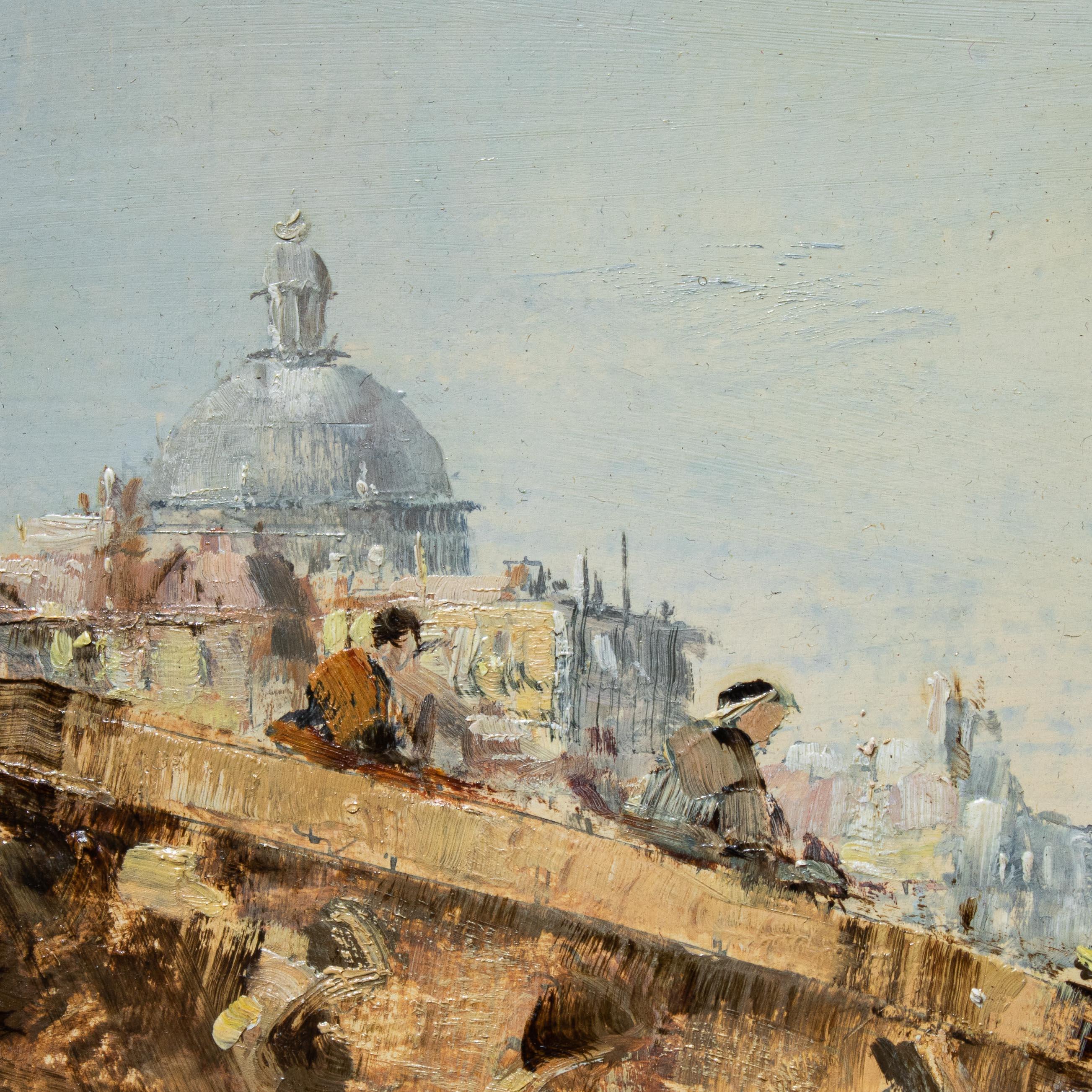 Toile Peinture à l'huile Pallmann du 19e siècle, vue de Florence en vente