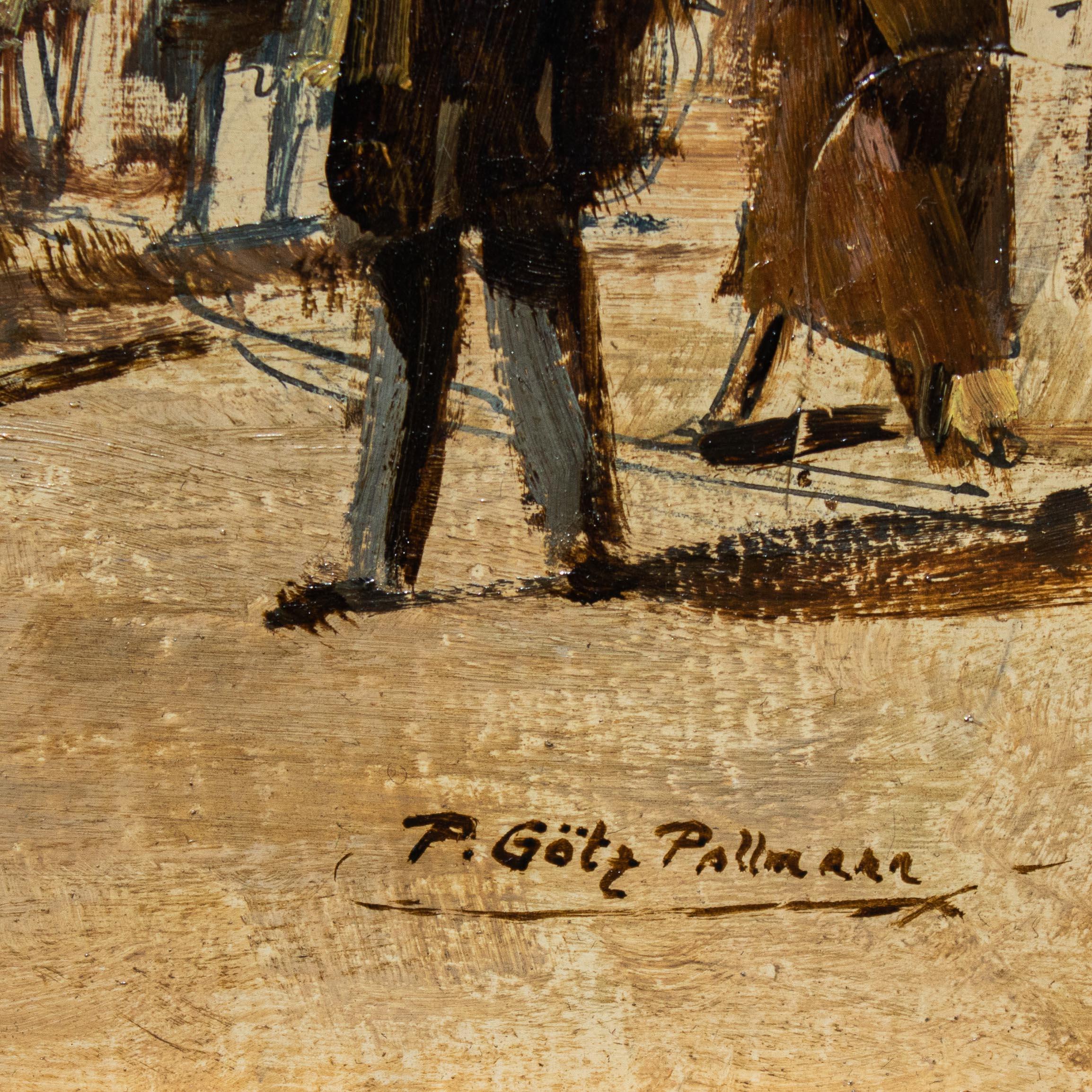 Peinture à l'huile Pallmann du 19e siècle, vue de Florence en vente 1