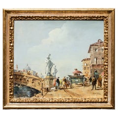 19th Century Florence View Painting Pallmann Oil Paint