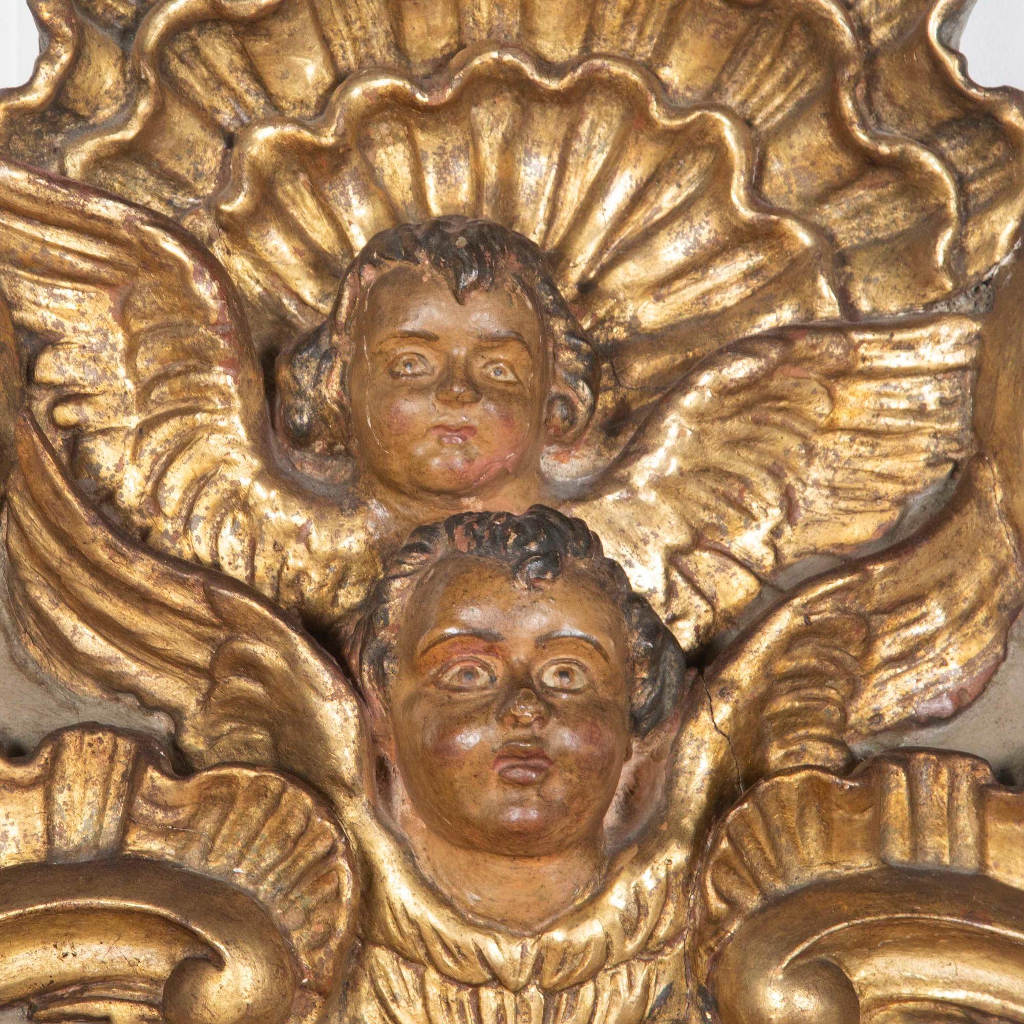 XIXe siècle Lit en bois doré baroque Florentine du 19e siècle en vente