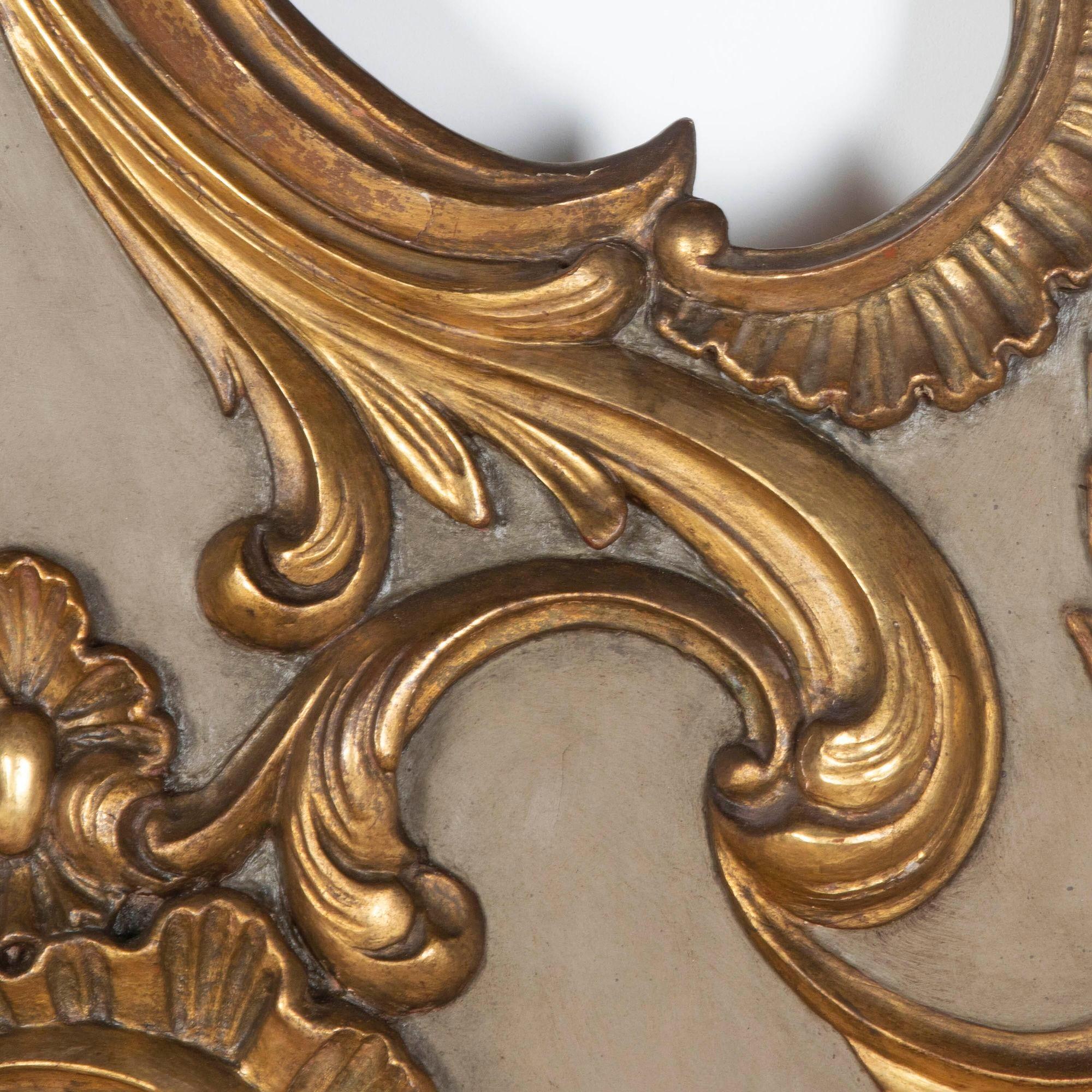 Bois Lit en bois doré baroque Florentine du 19e siècle en vente