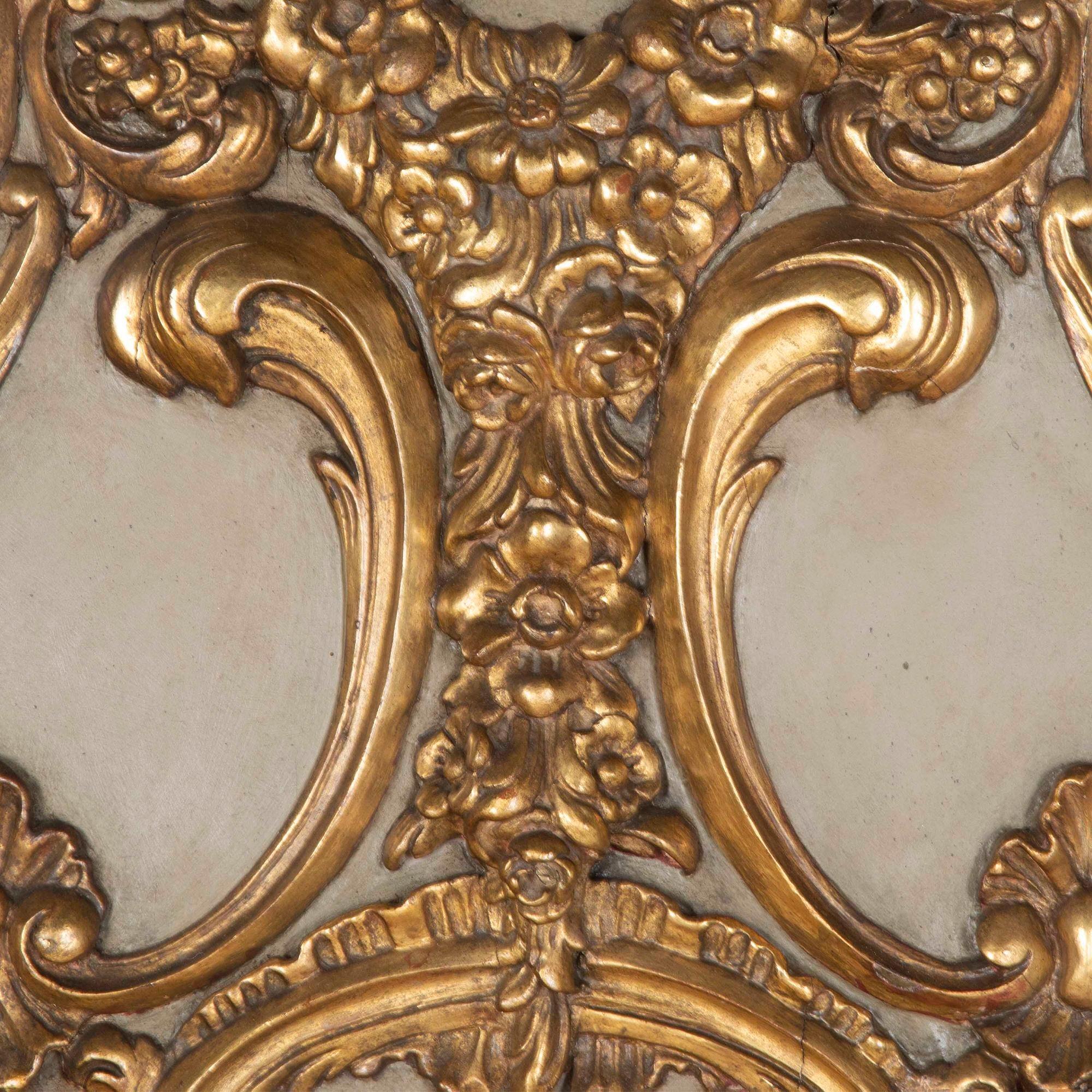 Lit en bois doré baroque Florentine du 19e siècle en vente 1
