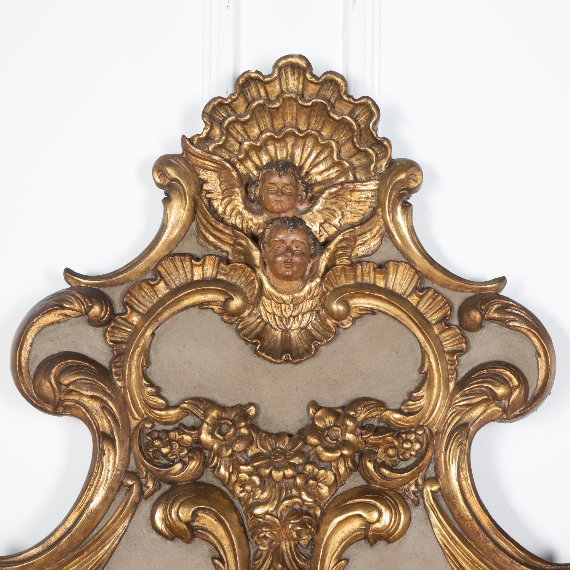 Lit en bois doré baroque Florentine du 19e siècle en vente 2