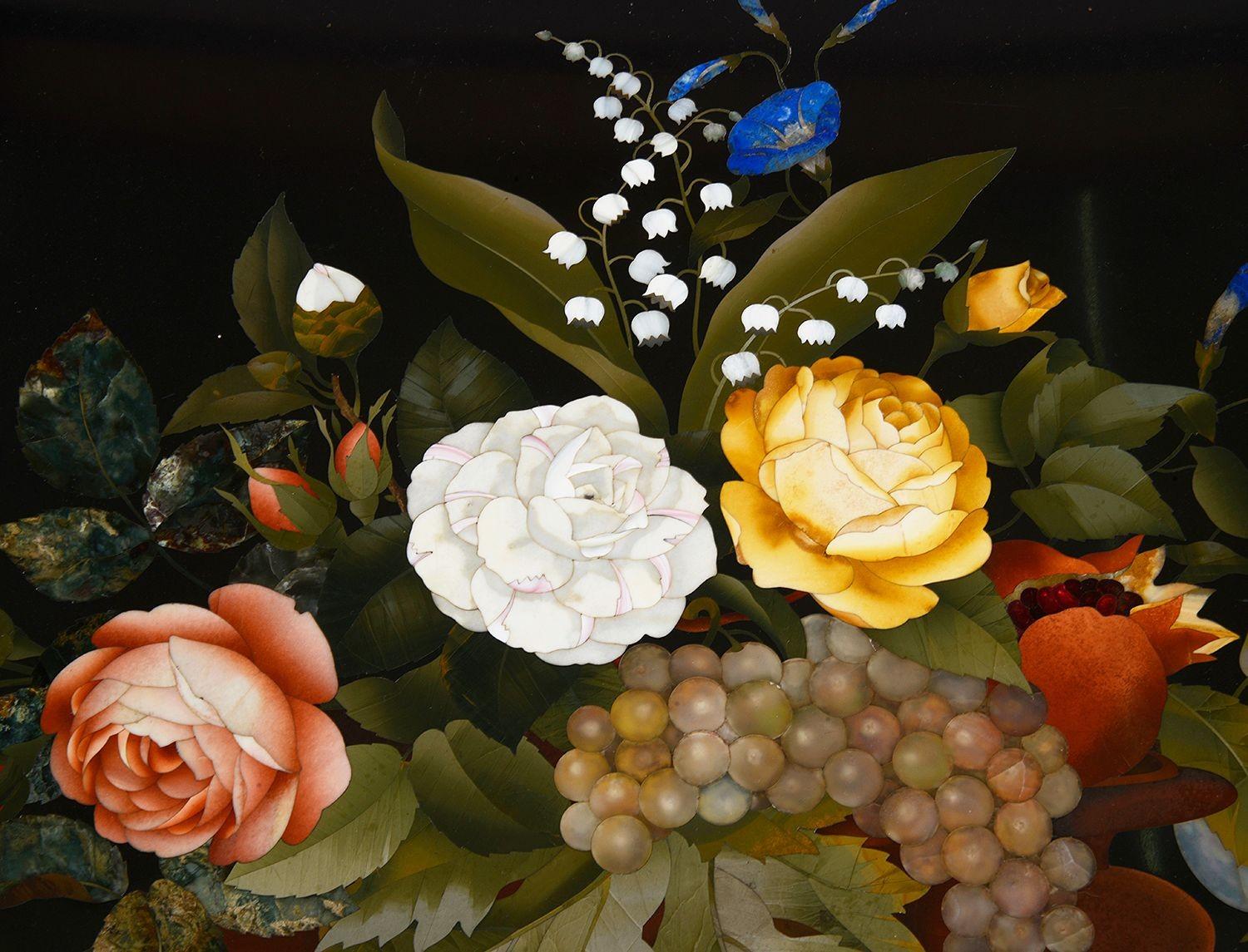Italian 19th century Florentine Pietra Dura inlaid centre table For Sale