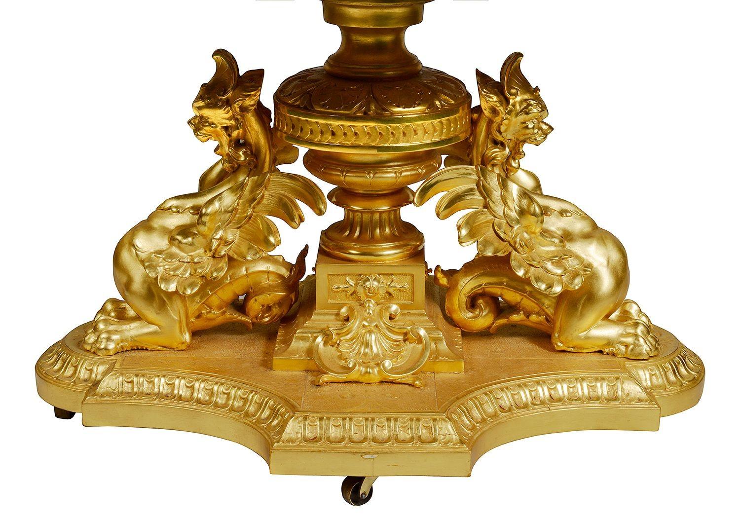 Hand-Carved 19th century Florentine Pietra Dura inlaid centre table For Sale