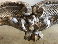 19th Century Florentine Silvered Carved Wood Table-Top Easel Dressing Mirror