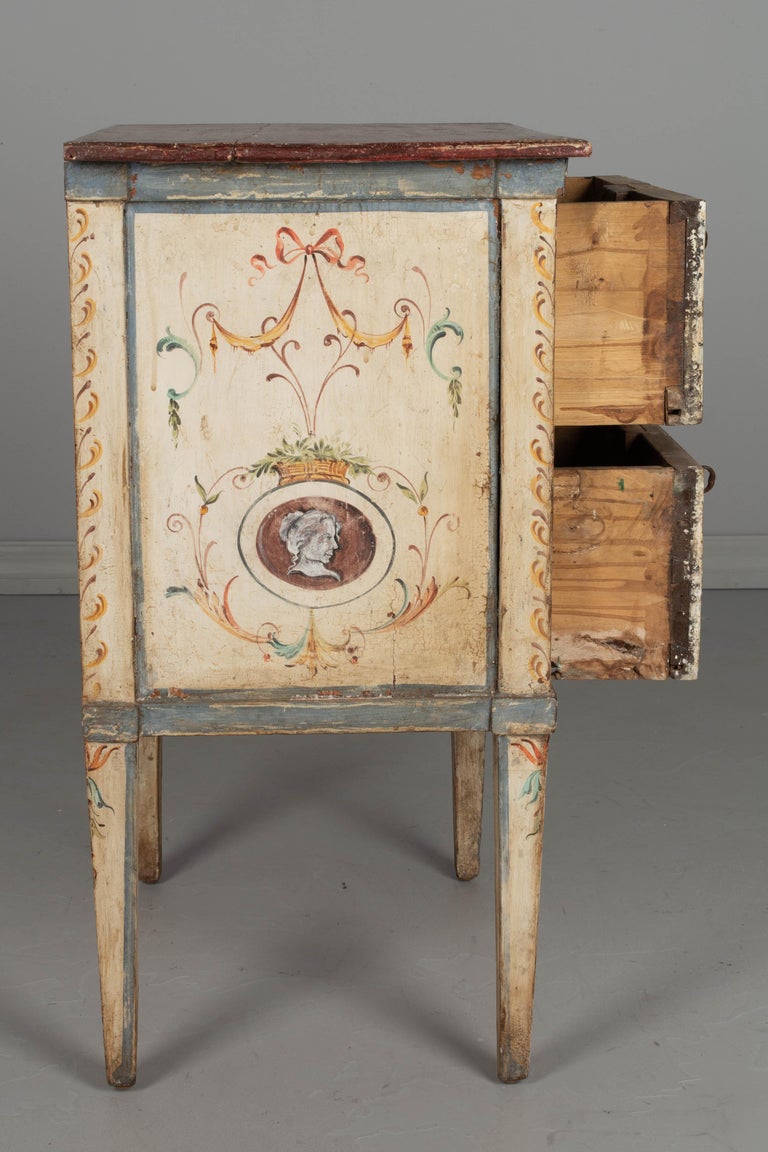 19th Century Florentine Style Cream Painted Chest of Drawers at 1stDibs