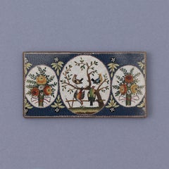 19th Century Flower and Bird Micro Mosaic