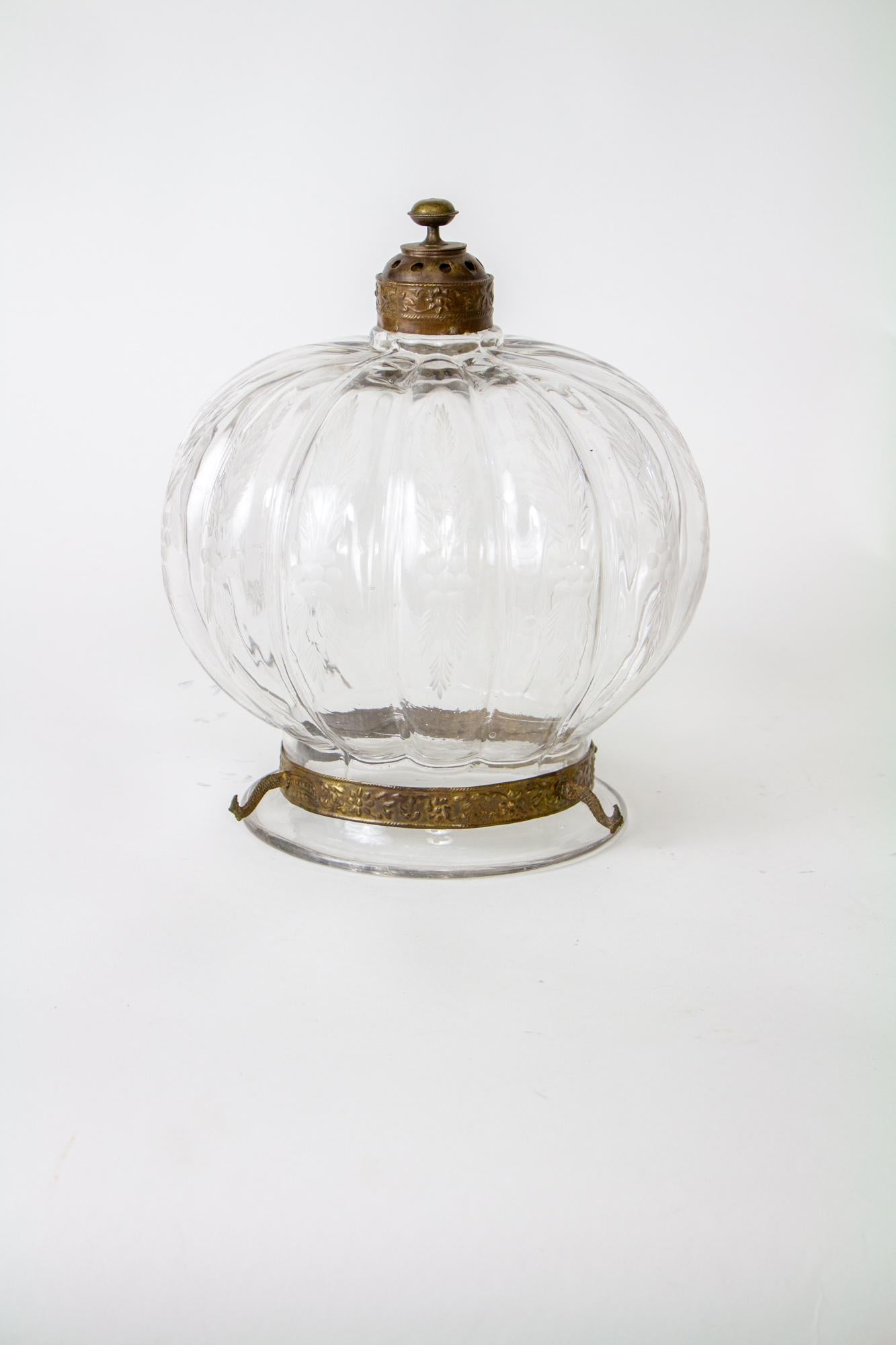 19th Century Flush Onion Shaped Glass Bell Jar Lantern 8