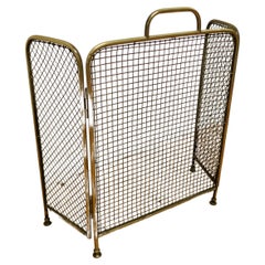 Antique 19th Century Folding Brass Fire Guard