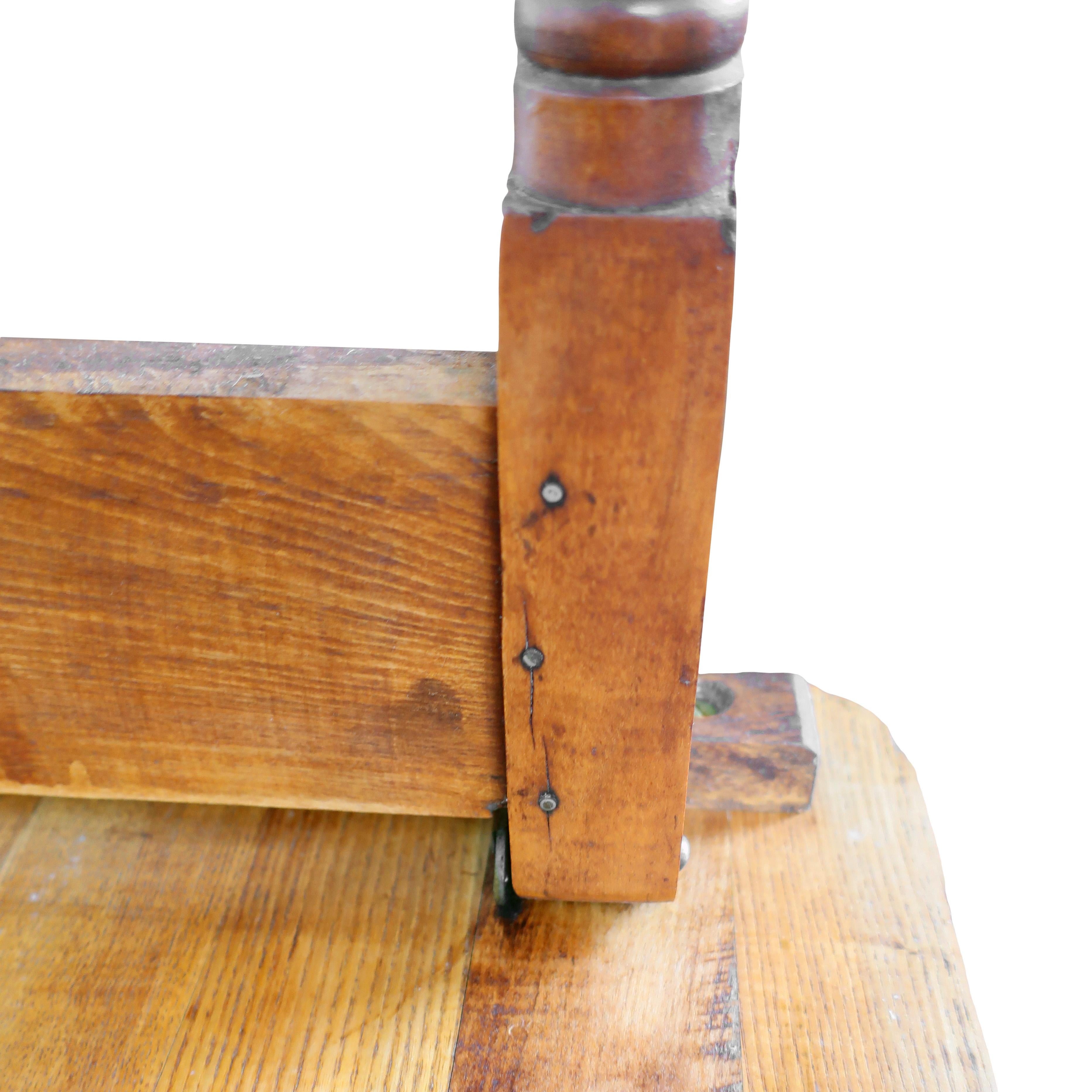 19th Century Folding Sewing Table with Yardstick Top For Sale 4