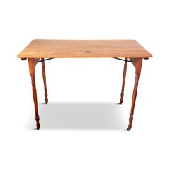 19th Century Folding Sewing Table with Yardstick Top
