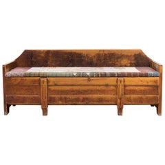 19th Century Folk Art Bench from Härjedalen, Sweden