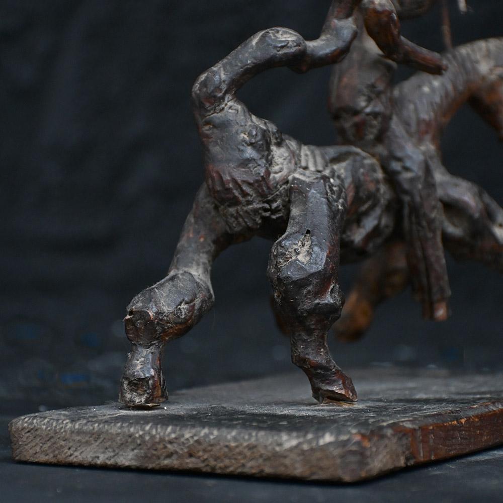 Figura de rama de arte popular del siglo XIX Madera en venta