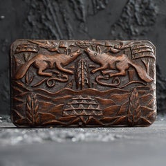 19th Century Folk Art Carved Box