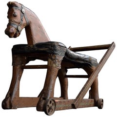 19. Jahrhundert Folk Art Child's English Horse Toy