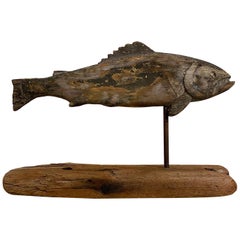 Antique 19th Century Folk Art Fish Weather Vane