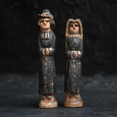 19th Century folk art hand carved erotic religious figures