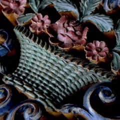 19th Century Folk Art Hand Carved Wagon Panel