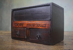 19th Century Folk Art Masonic Fraternities Sororities Voting Ballot Box & Balls