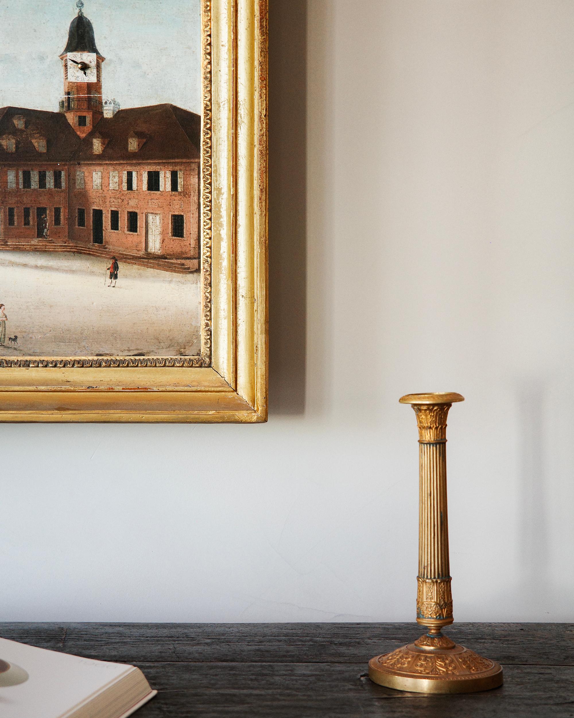Artisanat Peinture d'horloge mécanique d'art populaire du 19e siècle en vente