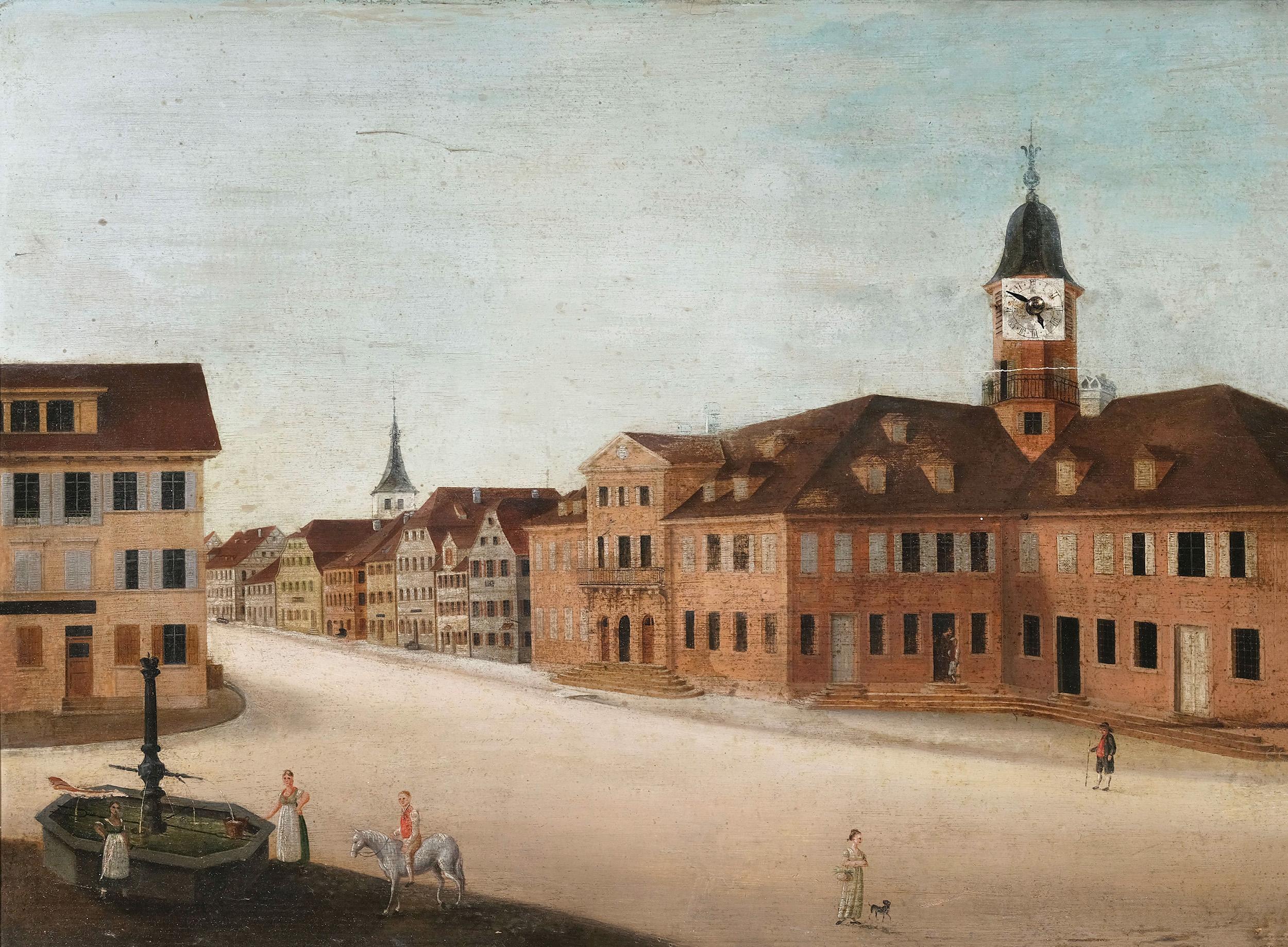 Peinture d'horloge mécanique d'art populaire du 19e siècle Bon état - En vente à Allerum, SE