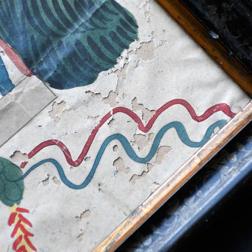 Pittura militare d'arte popolare del XIX secolo In condizioni deteriorate in vendita a London, GB