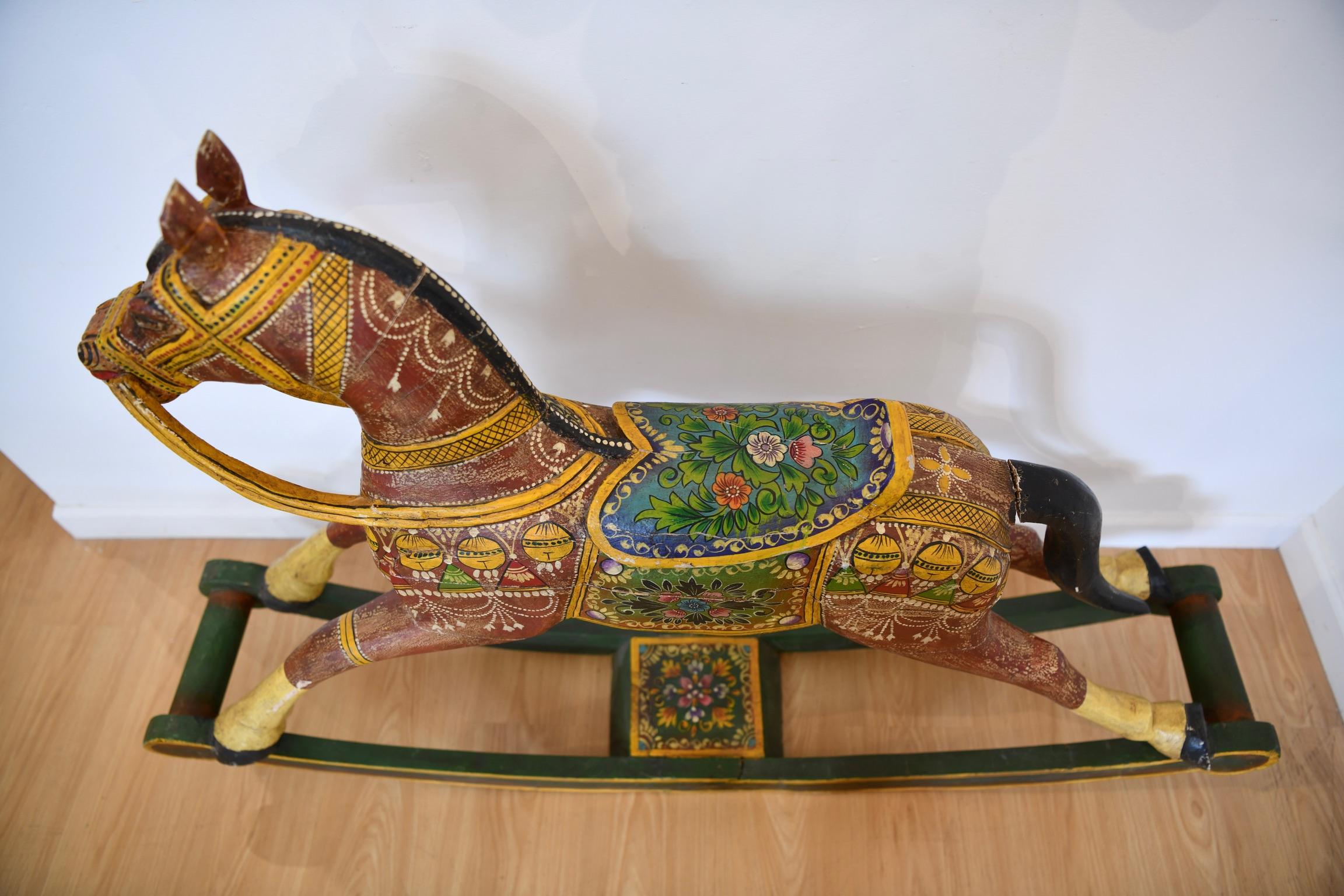 19th Century Folk Art Rocking Horse For Sale 16