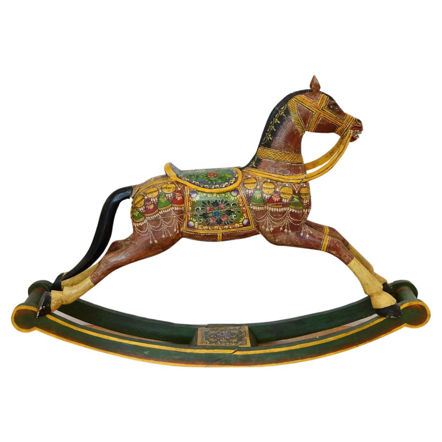 19th Century Folk Art Rocking Horse For Sale