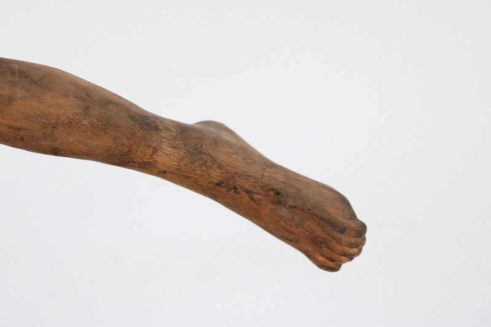 19th Century Folk Art Root Carving of a Man For Sale 1