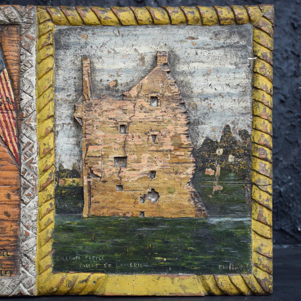 Placa Conmemorativa de la Relación de Guerra de Arte Popular del Siglo XIX Hecho a mano en venta
