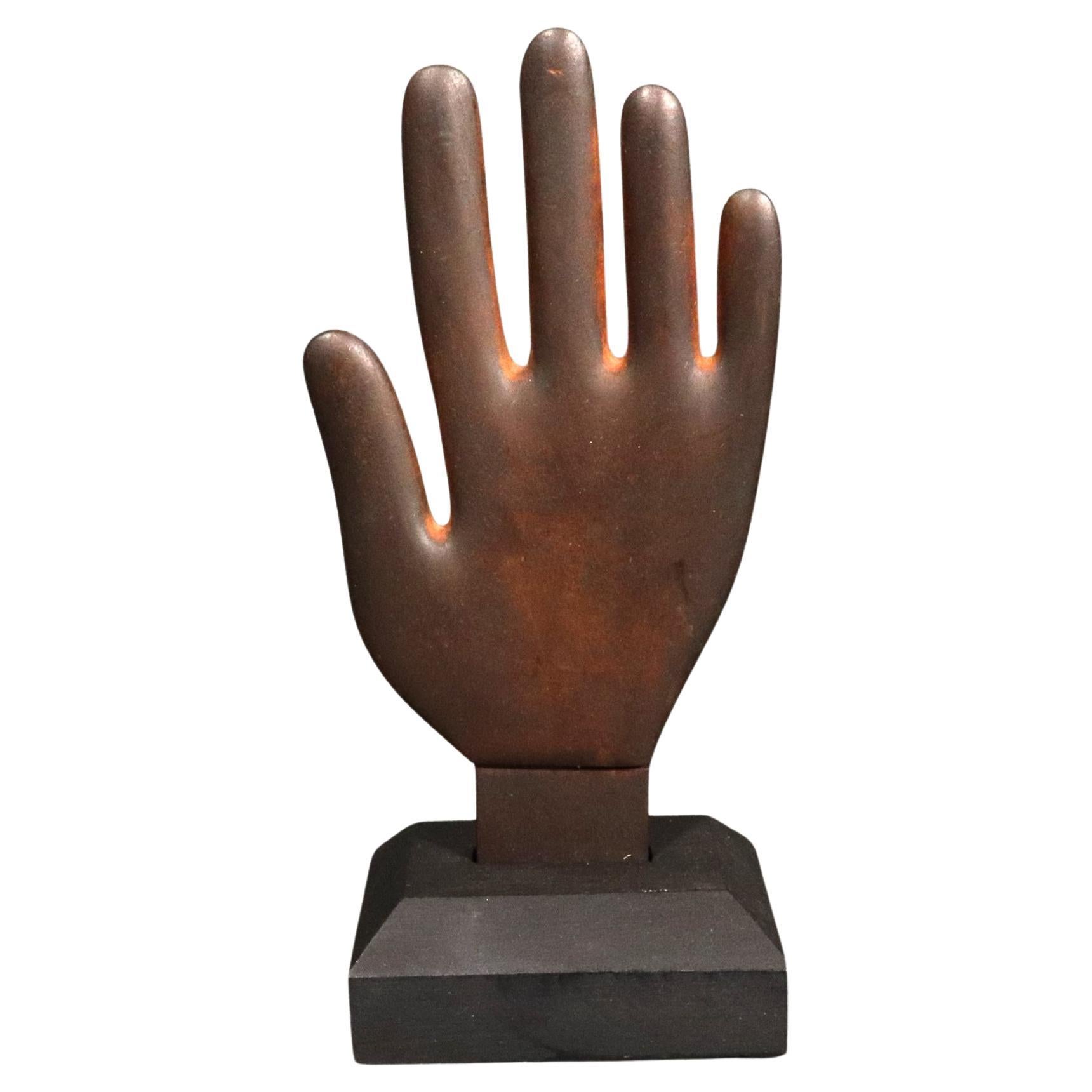 19th Century Folk Art Wooden Hand Glove Stretcher For Sale