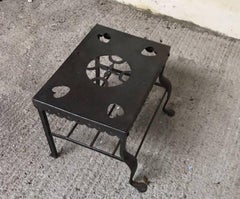 19th Century Footmans Stool in Stainless Steel