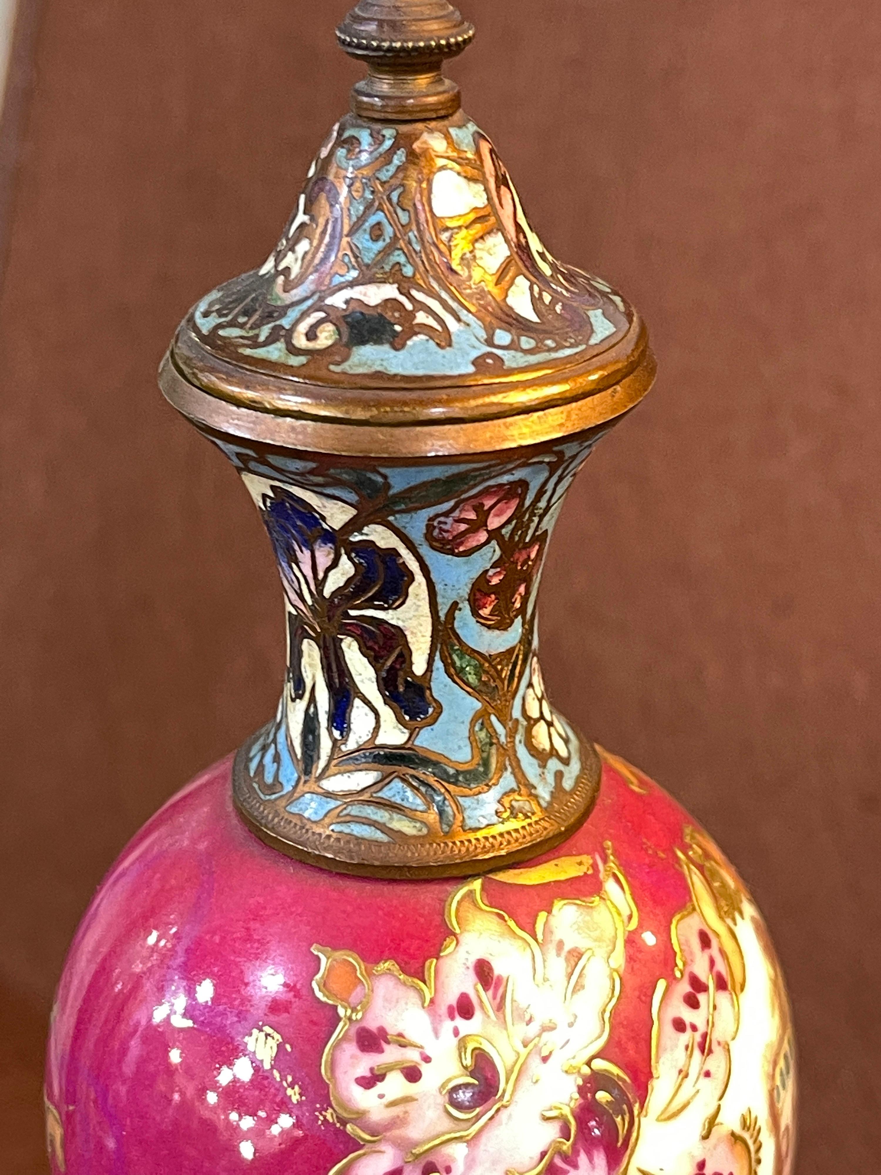 19th Century Napoleon III Vase Cloisonné, 1880 4