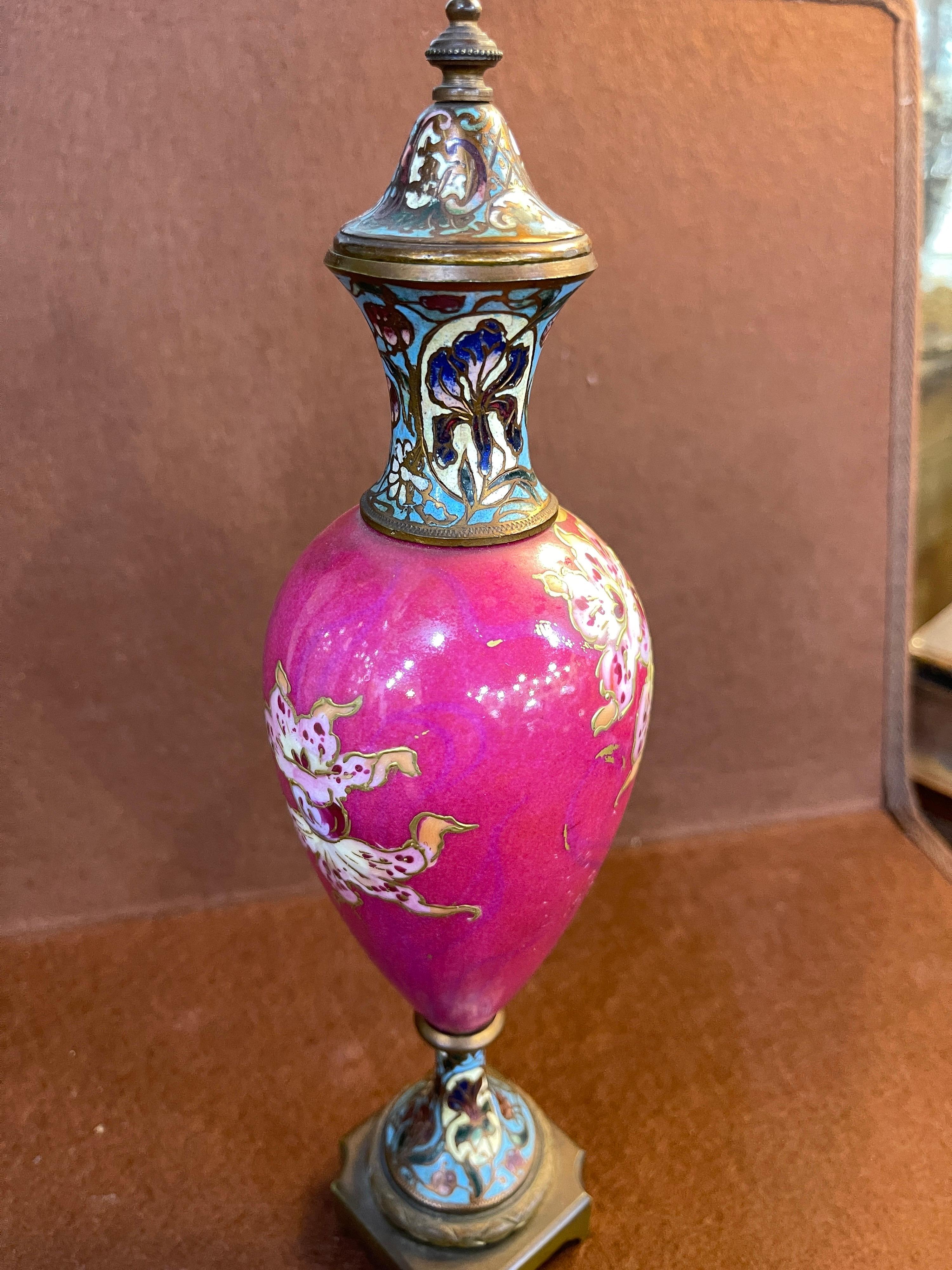 19th Century Napoleon III Vase Cloisonné, 1880 8