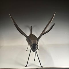 19th Century Forged Iron Deer-Form Teeth Blackening Ritual Dish