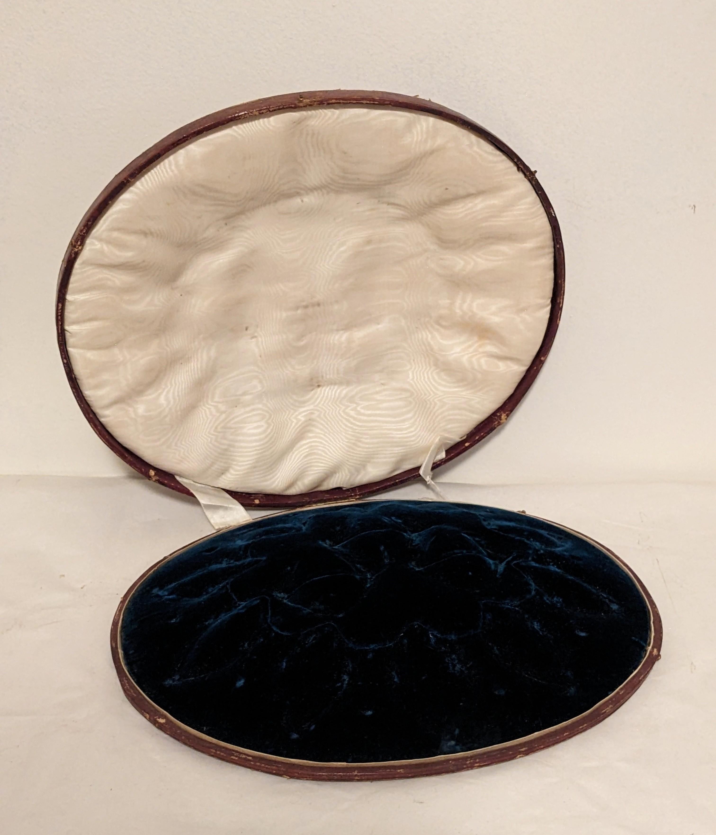 High Victorian 19th Century Fossin et Fils Leather Grained Necklace Presentation Box For Sale