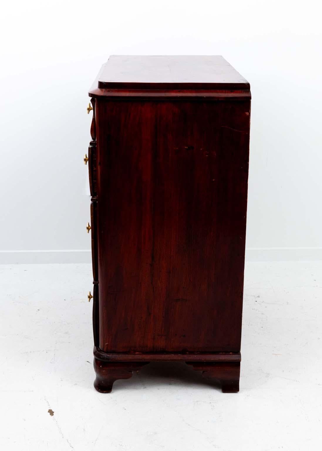 Mahogany 19th Century Four Drawer Commode For Sale