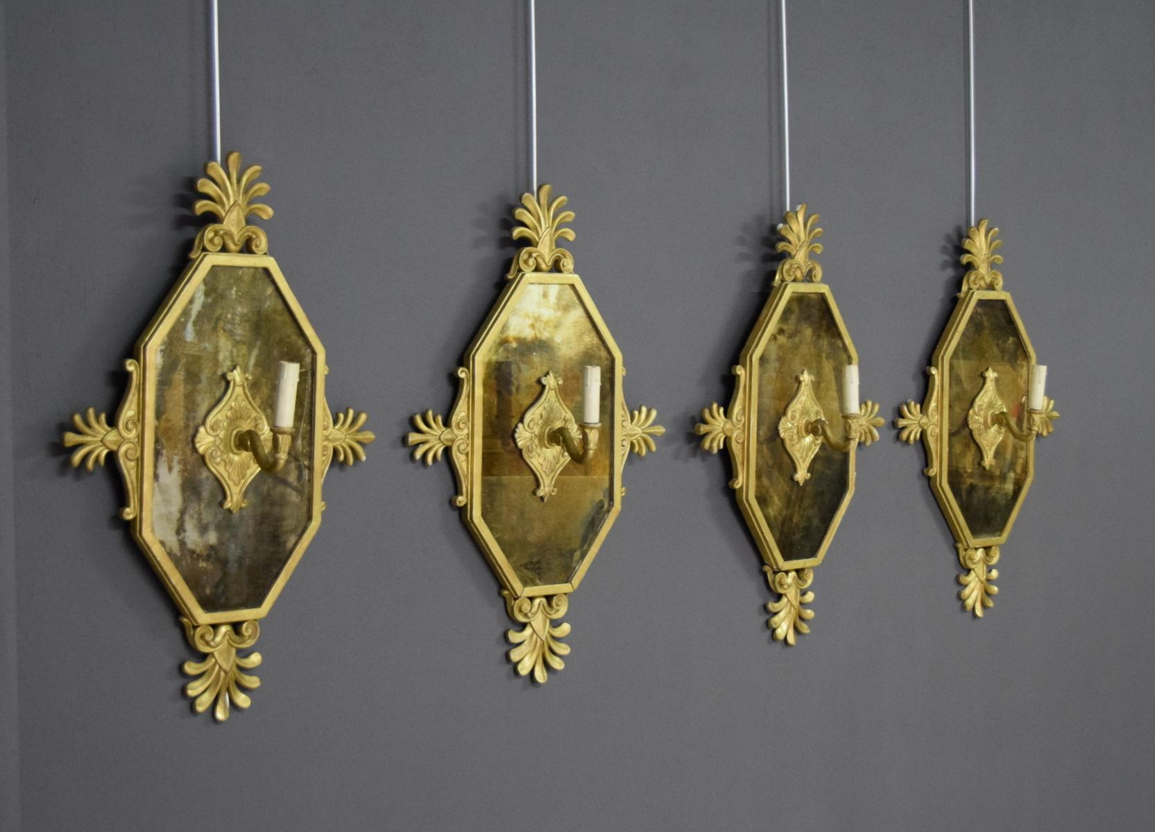 19th Century, Four Empire Style Giltwood Wall Applique 5