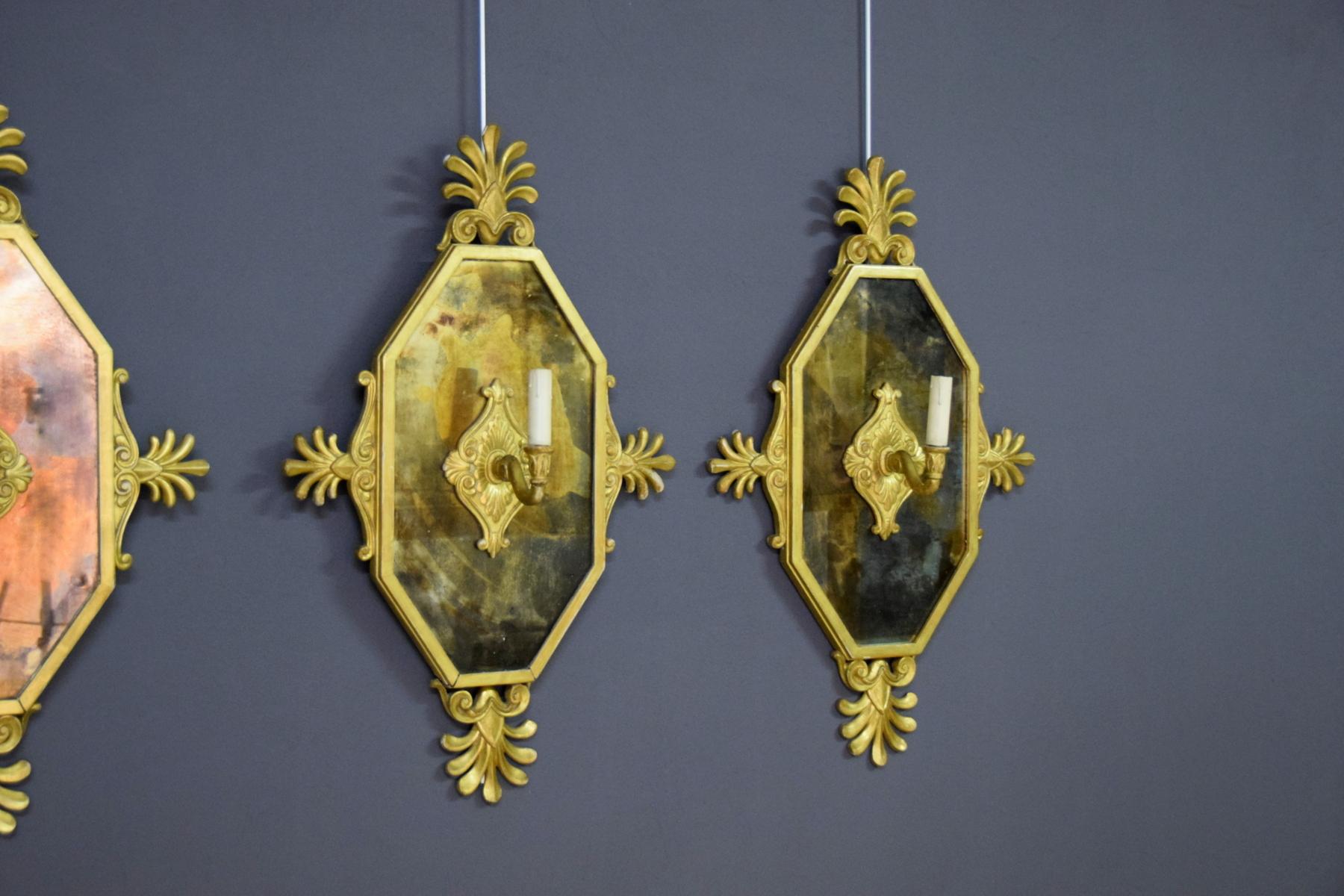 19th Century, Four Empire Style Giltwood Wall Applique 8