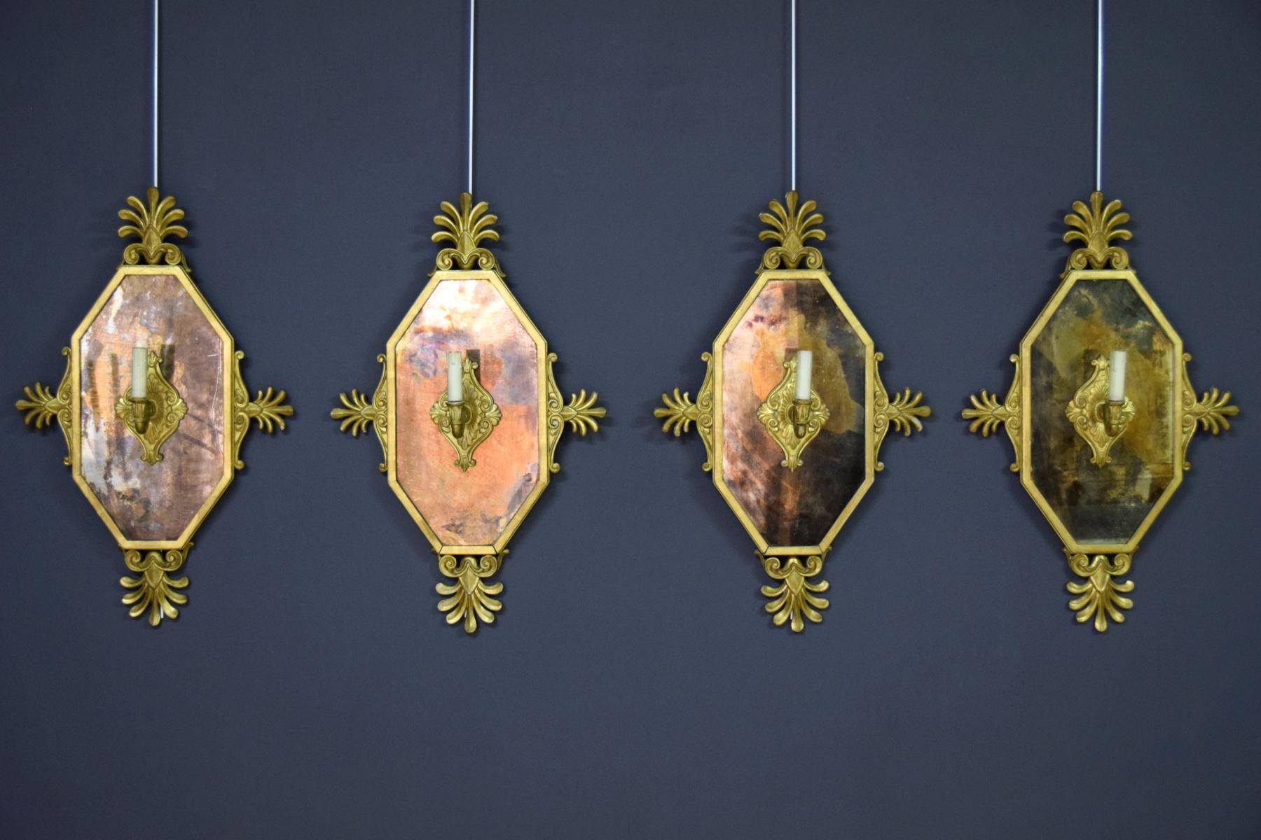 19th Century, Four Empire Style Giltwood Wall Applique 11