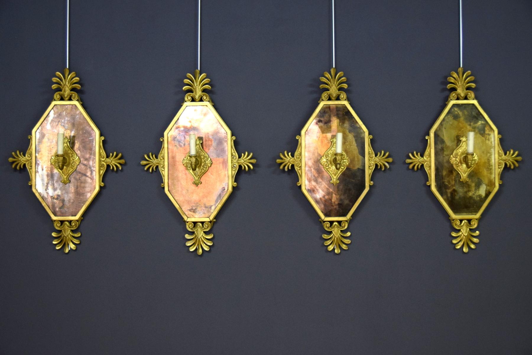 19th Century, Four Empire Style Giltwood Wall Applique 12