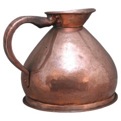 19. Jahrhundert Vier-Gallonen-Kupfer-Messkrug