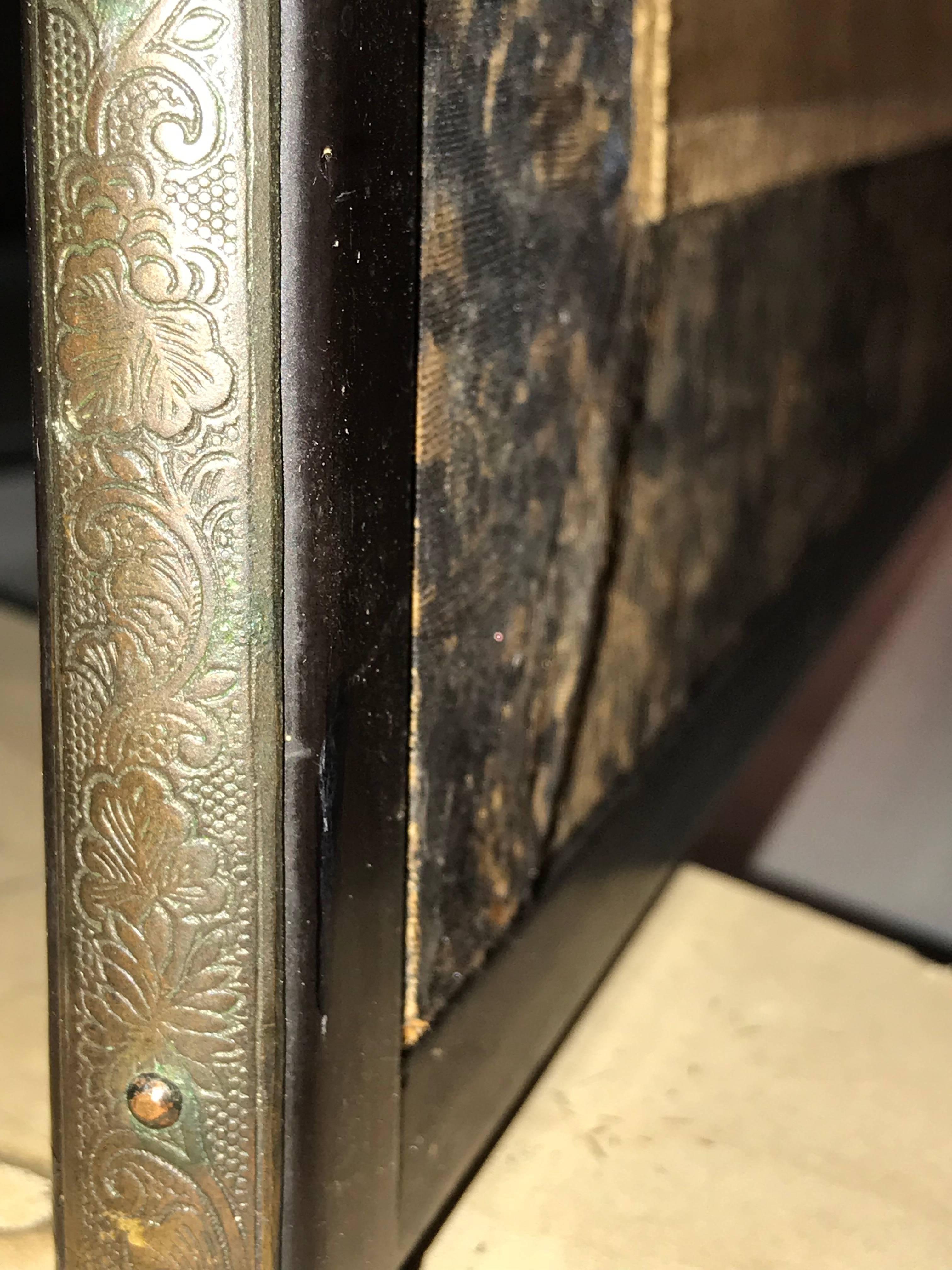 19th Century Four Panel Kano School Chinese Style Folding Screen or Room Divider In Good Condition In Manhasset, NY