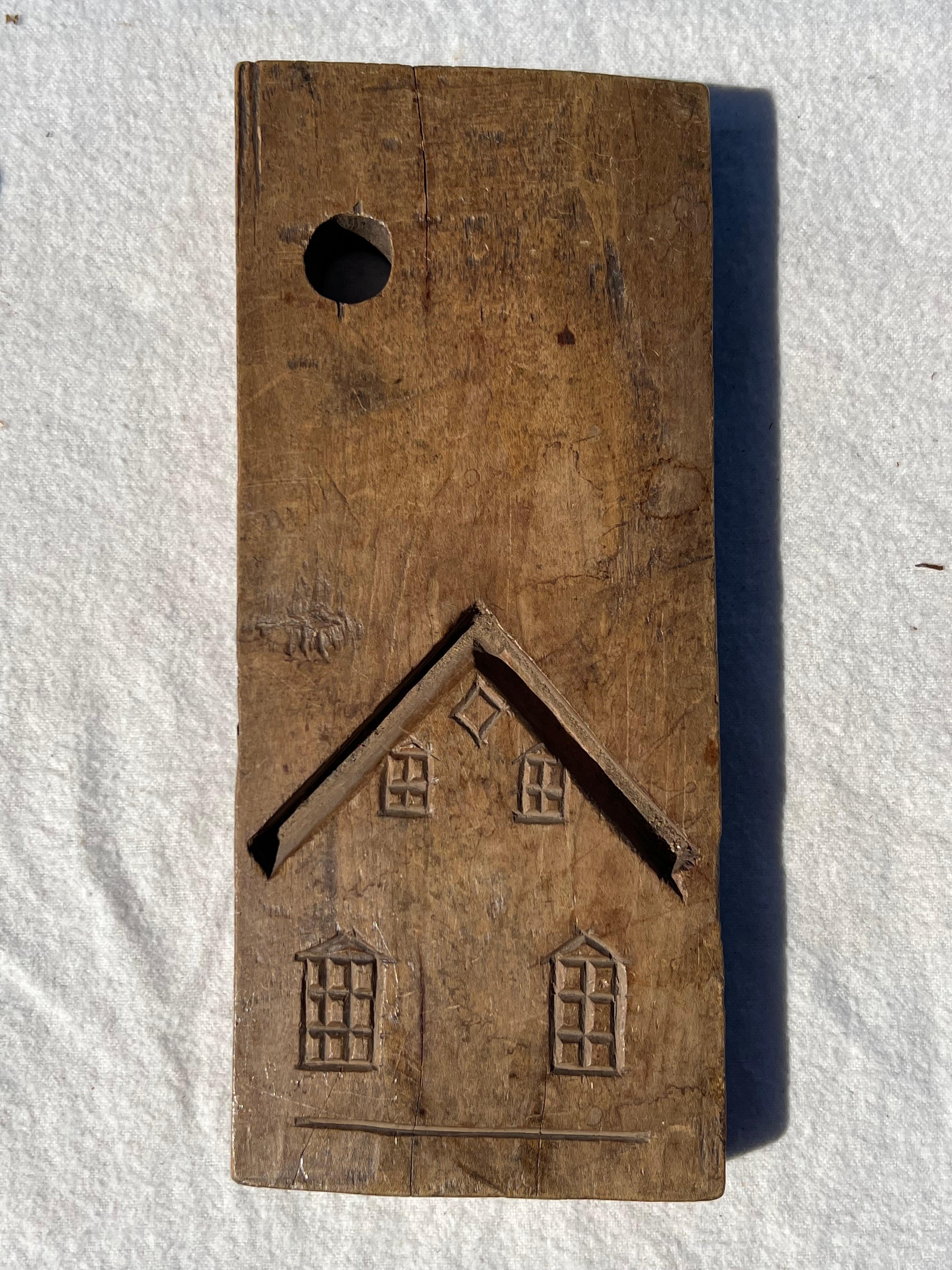 Wood 19th Century Four Part House Form Sugar Mold