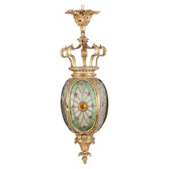 Used 19th Century Four-Sided Brass Lantern