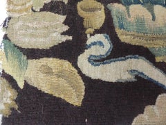 19th Century Fragment of Green and Brown Verdure Tapestry