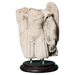 19th Century Fragmentary Stone Statue of an Angel Torso
