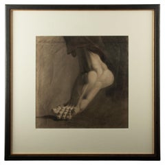 19th Century Framed Academic Study of a Flexed Foot