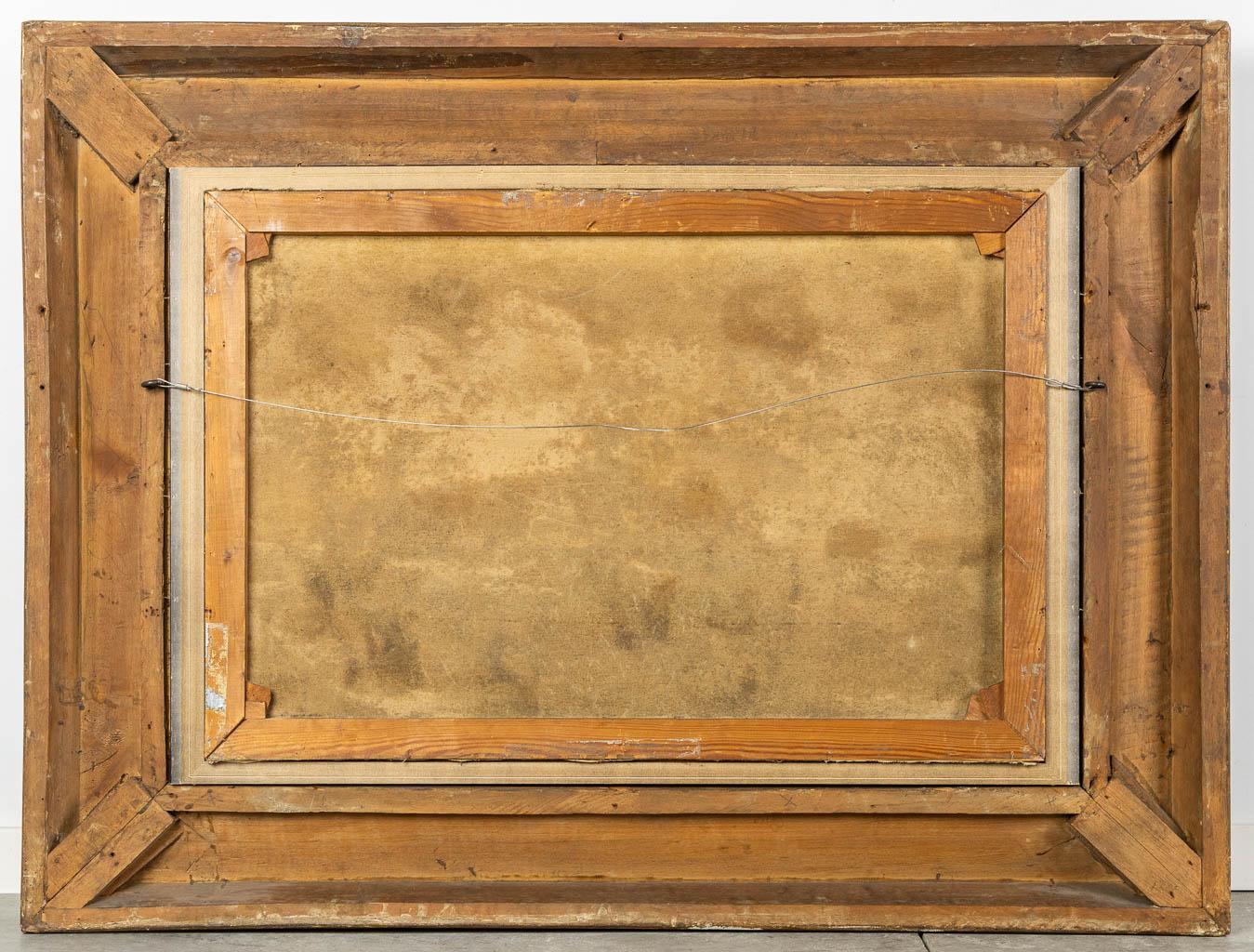 19th Century 19th century framed Dutch European Marine Scene Painting